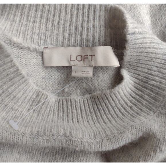 LOFT Ann Taylor Womens Wool Blend Gray Soft Cozy Pullover Sweater Size S Small - Picture 2 of 5